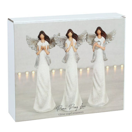 Peace Pray Love Small Angels: 3 - Ornaments By Gift Moments