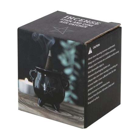Pentagram Cauldron Ceramic Incense Holder: 5 - Incense Holders By Gift Moments