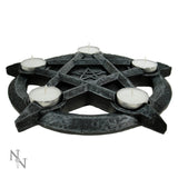 Pentagram Gothic Wiccan Tealight Holder: 4 - Candles & Holders By Gift Moments