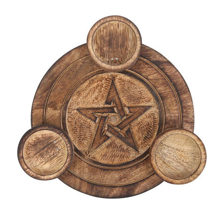 Pentagram Tea Light Candle Holder: 3 - Candle Holders By Gift Moments