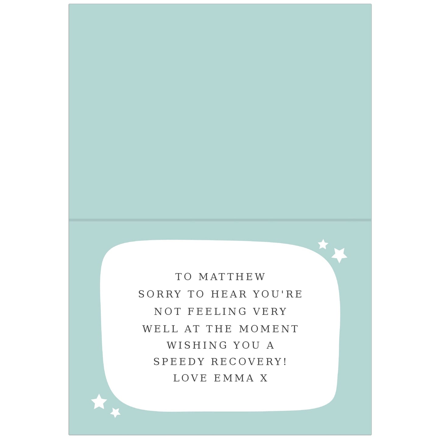 Personalise With Your Own Message Card: 4 - Greeting Cards By Gift Moments