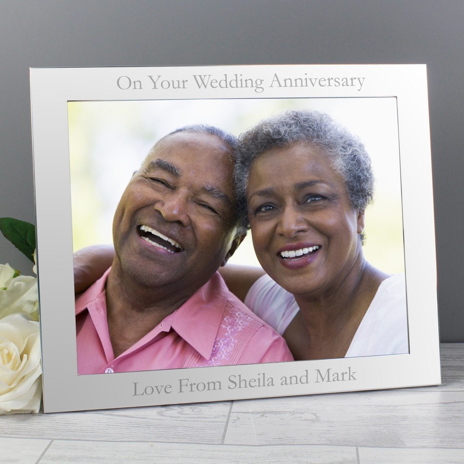 Personalised 10x8 Landscape Silver Photo Frame - Shop Photo Frames At Gift Moments - 2