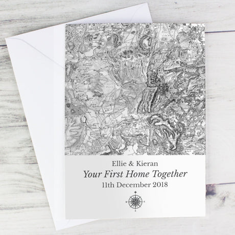 Personalised 1805 - 1874 Old Series Map Compass Card: 1 - Greeting Cards By Gift Moments