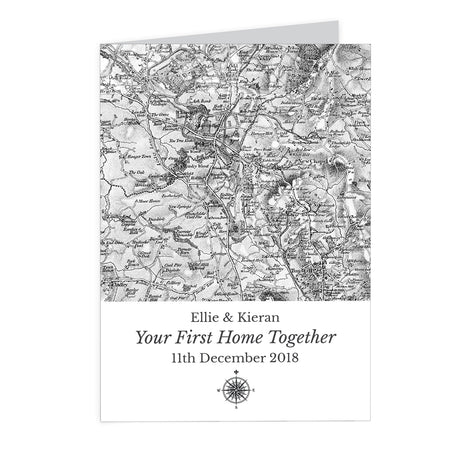 Personalised 1805 - 1874 Old Series Map Compass Card: 3 - Greeting Cards By Gift Moments