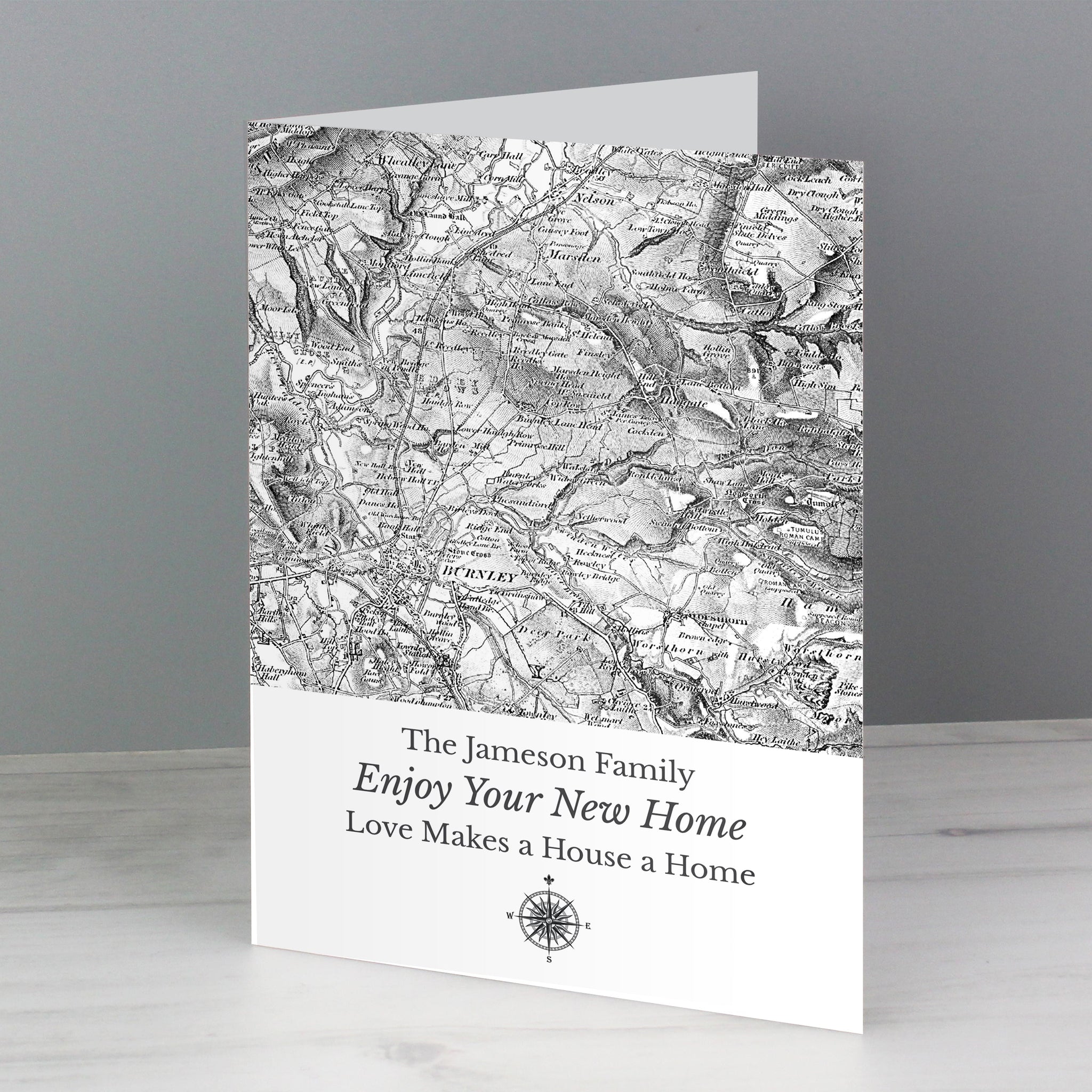 Personalised 1805 - 1874 Old Series Map Compass Card: 2 - Greeting Cards By Gift Moments