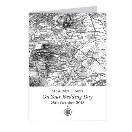 Personalised 1805 - 1874 Old Series Map Compass Card: 5 - Greeting Cards By Gift Moments