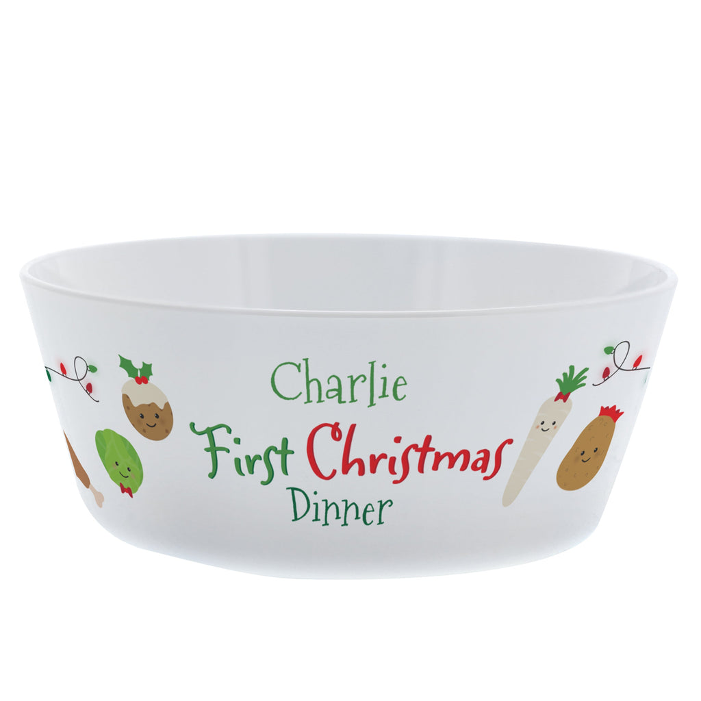 Personalised 1st Christmas Dinner Plastic Bowl - Shop Tableware At Gift Moments - 4