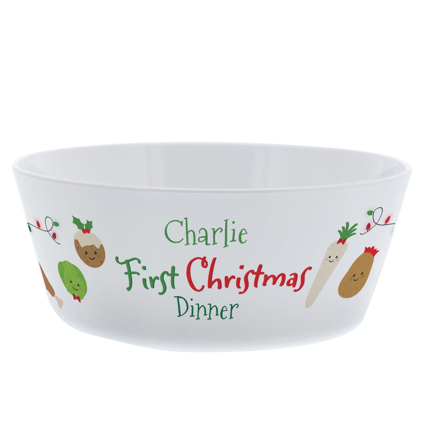 Personalised 1st Christmas Dinner Plastic Bowl: 4 - Tableware By Gift Moments