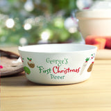 Personalised 1st Christmas Dinner Plastic Bowl: 2 - Tableware By Gift Moments