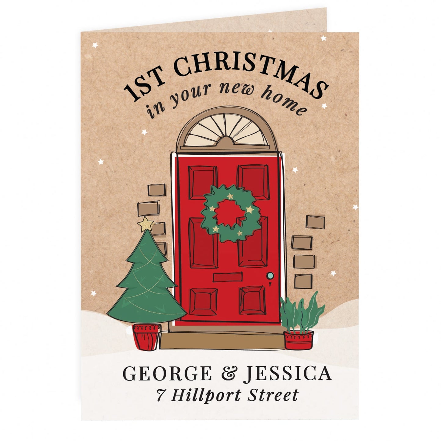 Personalised 1st Christmas In Your New Home Card: 3 - Greeting Cards By Gift Moments
