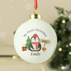 Personalised My 1st Christmas Penguin Bauble - Shop Christmas Baubles At Gift Moments - 4