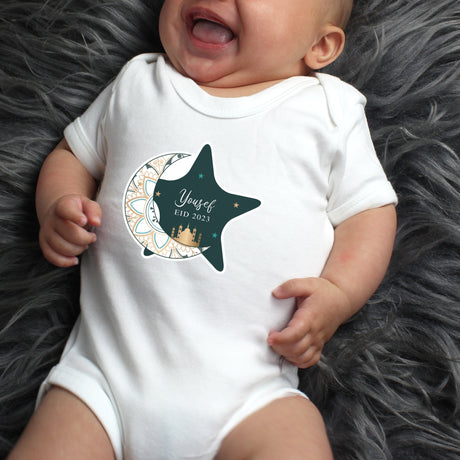 Personalised 1st Eid 0-3 Months Baby Vest: 4 - Baby Clothing By Gift Moments