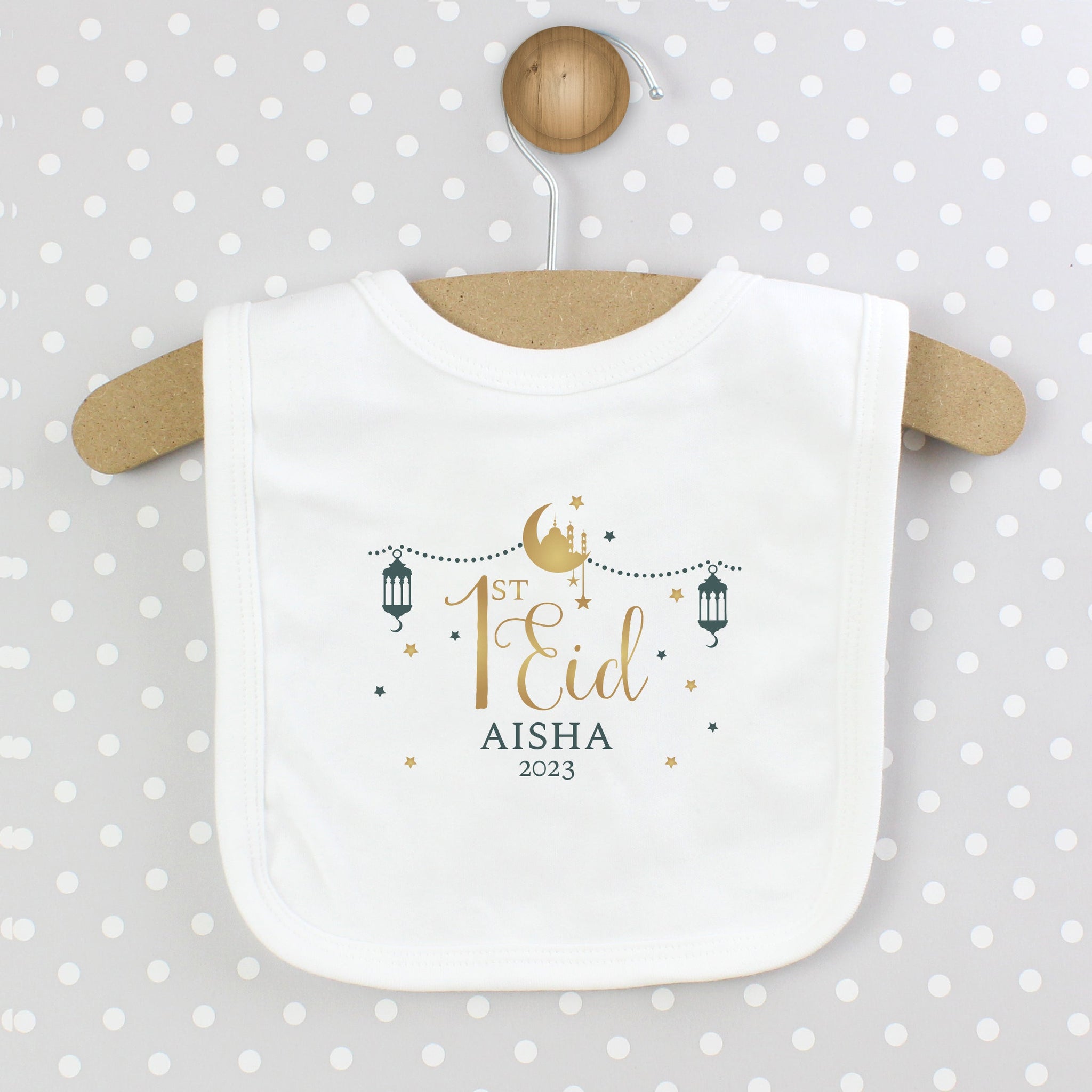 Personalised 1st Eid Bib: 3 - Baby Clothing By Gift Moments