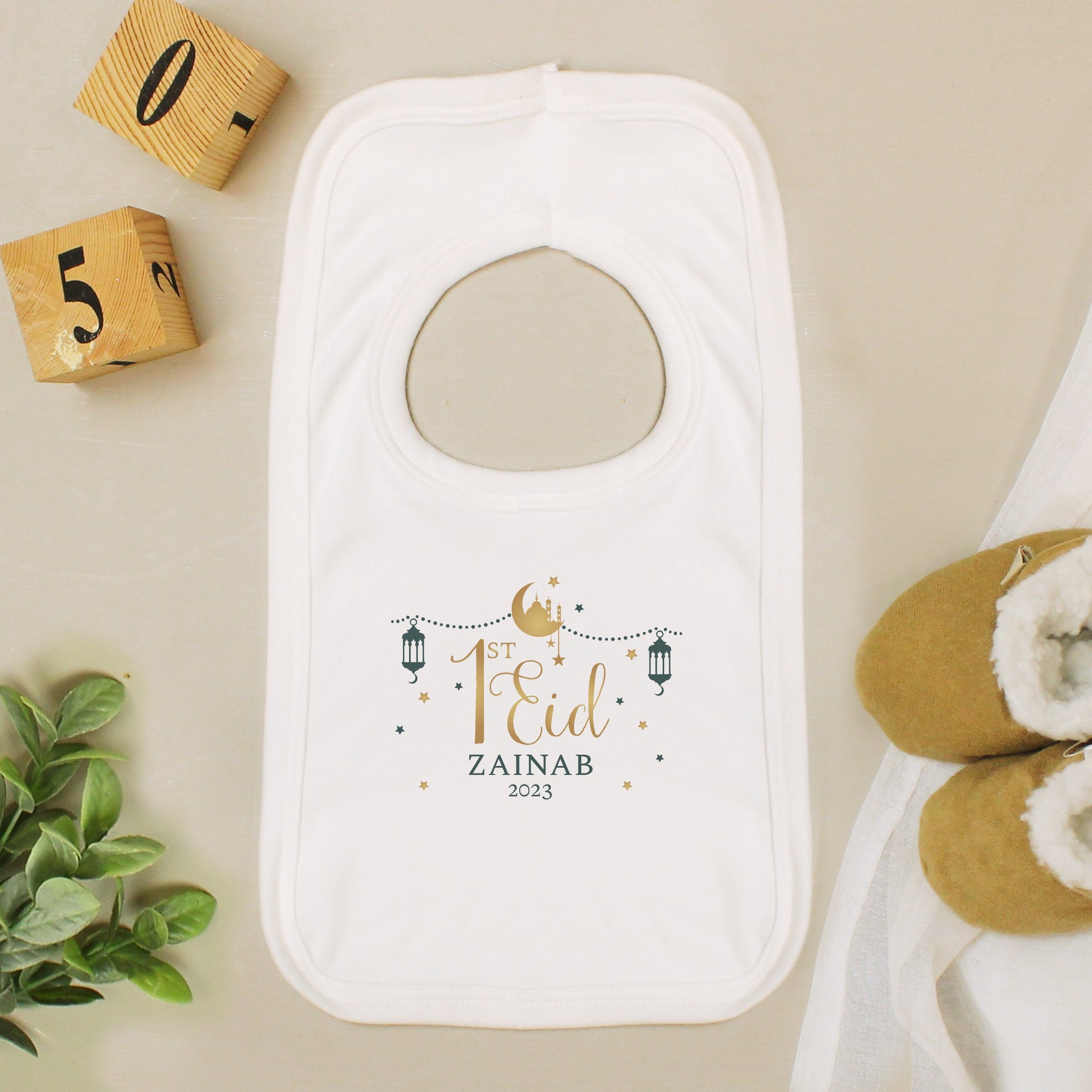 Personalised 1st Eid Bib: 2 - Baby Clothing By Gift Moments