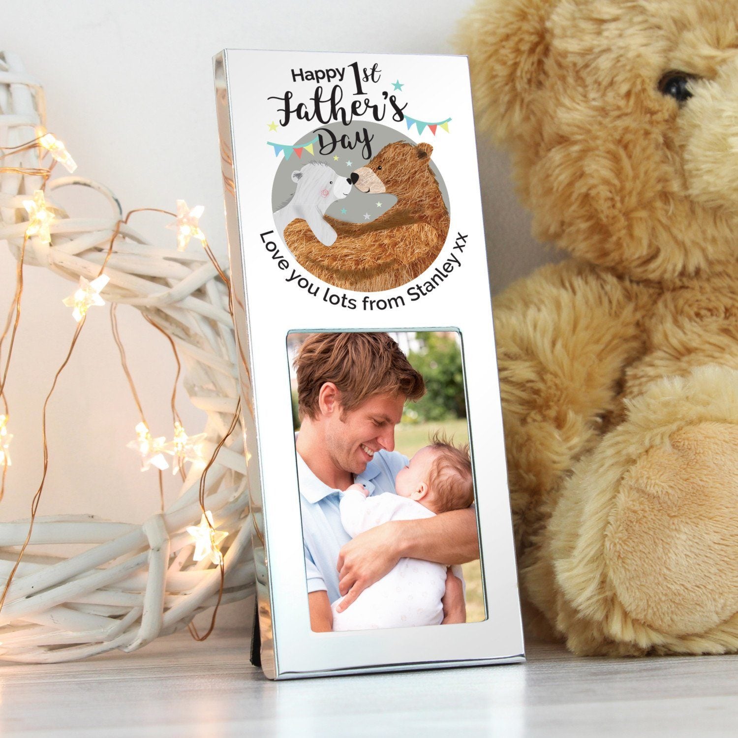 Personalised 1st Fathers Day Daddy Bear 2x3 Photo Frame: 2 - Photo Frames By Gift Moments