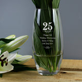 Personalised 25 Years Bullet Vase: 1 - Vases By Gift Moments