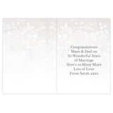 Personalised 25th Silver Anniversary Card: 3 - Greeting Cards By Gift Moments
