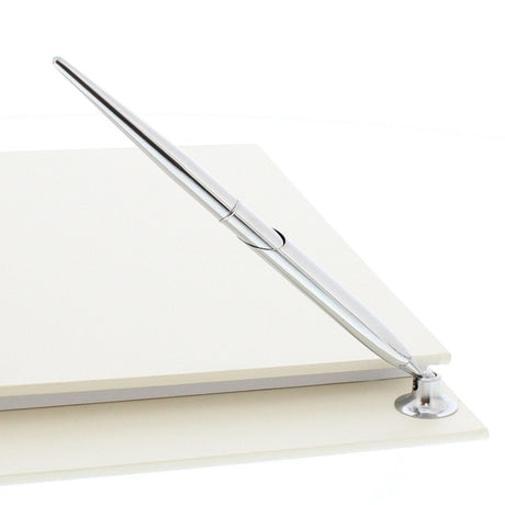 Personalised 25th Silver Anniversary Hardback Guest Book & Pen: 4 - Guest Books By Gift Moments