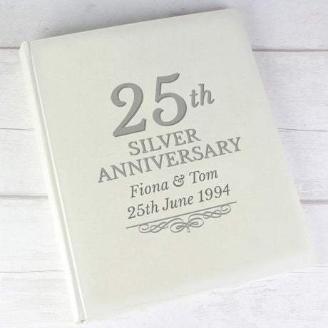 Personalised 25th Silver Anniversary Traditional Photo Album: 2 - Photo Albums By Gift Moments