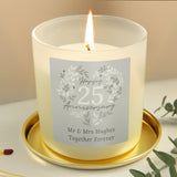Personalised 25th Silver Wedding Anniversary Candle Jar: 4 - Candles By Gift Moments