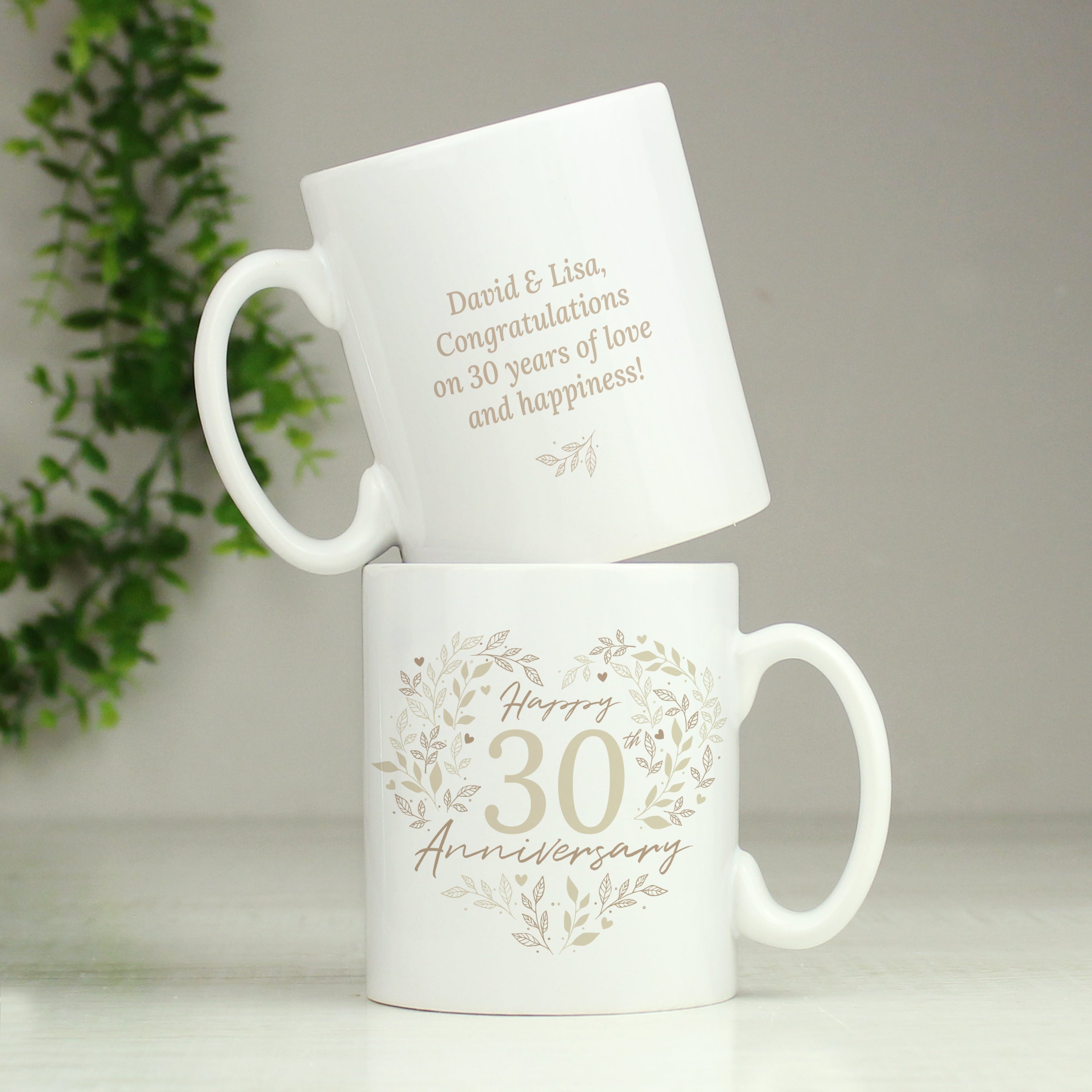 Personalised 30th Pearl Wedding Anniversary Mug - Shop Mugs At Gift Moments - 4