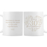 Personalised 30th Pearl Wedding Anniversary Mug: 5 - Mugs By Gift Moments