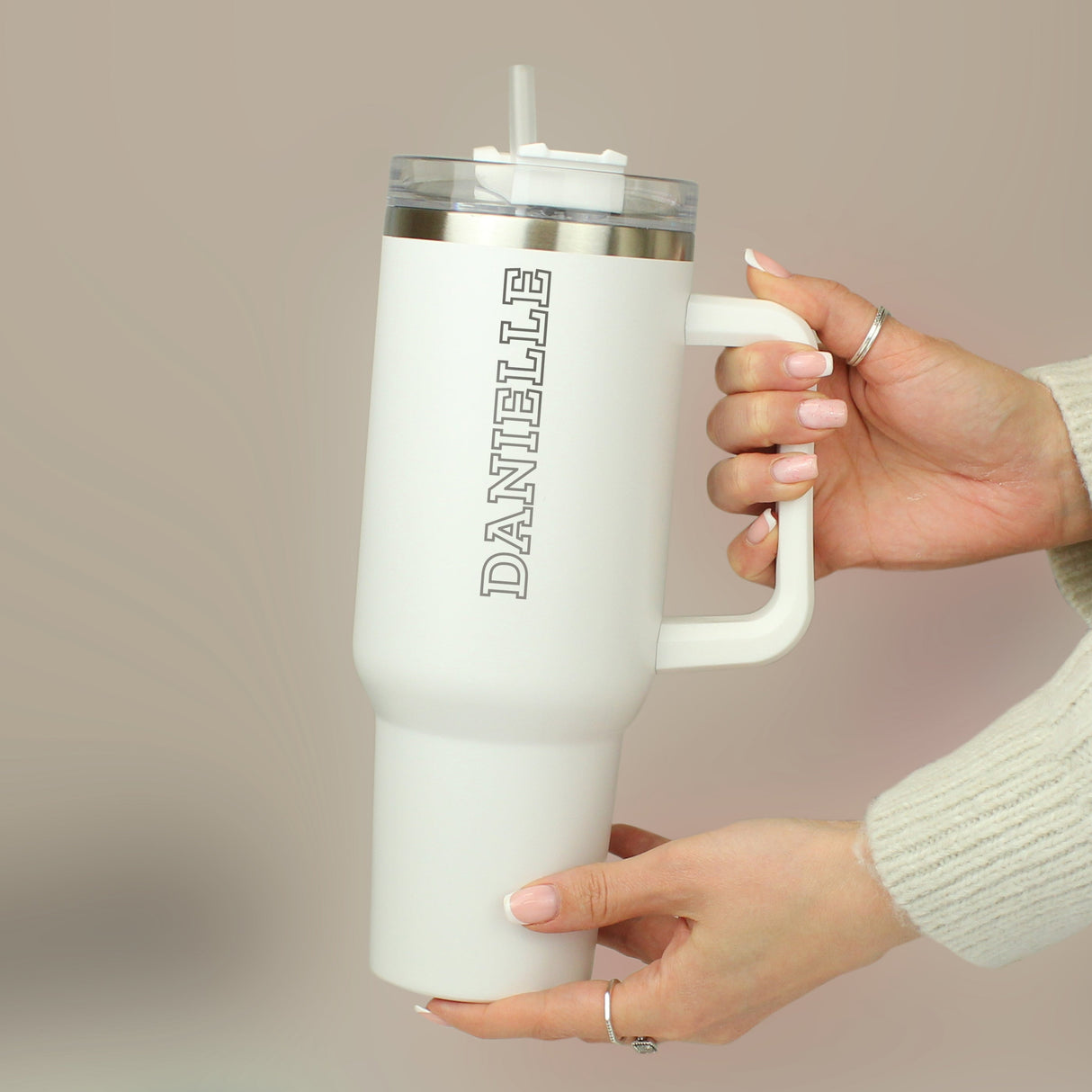 Personalised 40oz White Travel Cup: 2 - Travel Mugs By Gift Moments