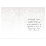 Personalised 40th Ruby Anniversary Card: 3 - Greeting Cards By Gift Moments