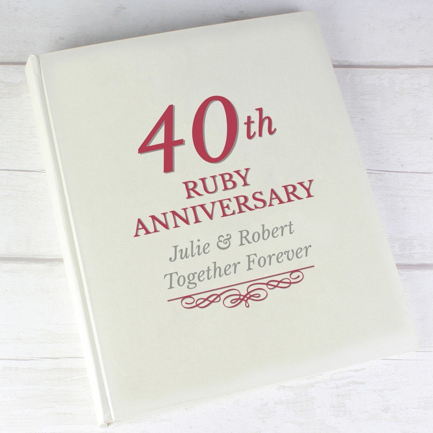Personalised 40th Ruby Anniversary Traditional Photo Album: 2 - Photo Albums By Gift Moments