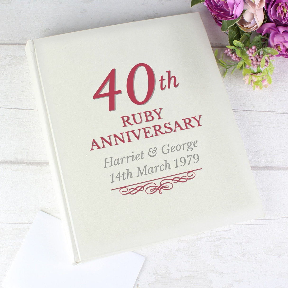 Personalised 40th Ruby Anniversary Traditional Photo Album: 1 - Photo Albums By Gift Moments