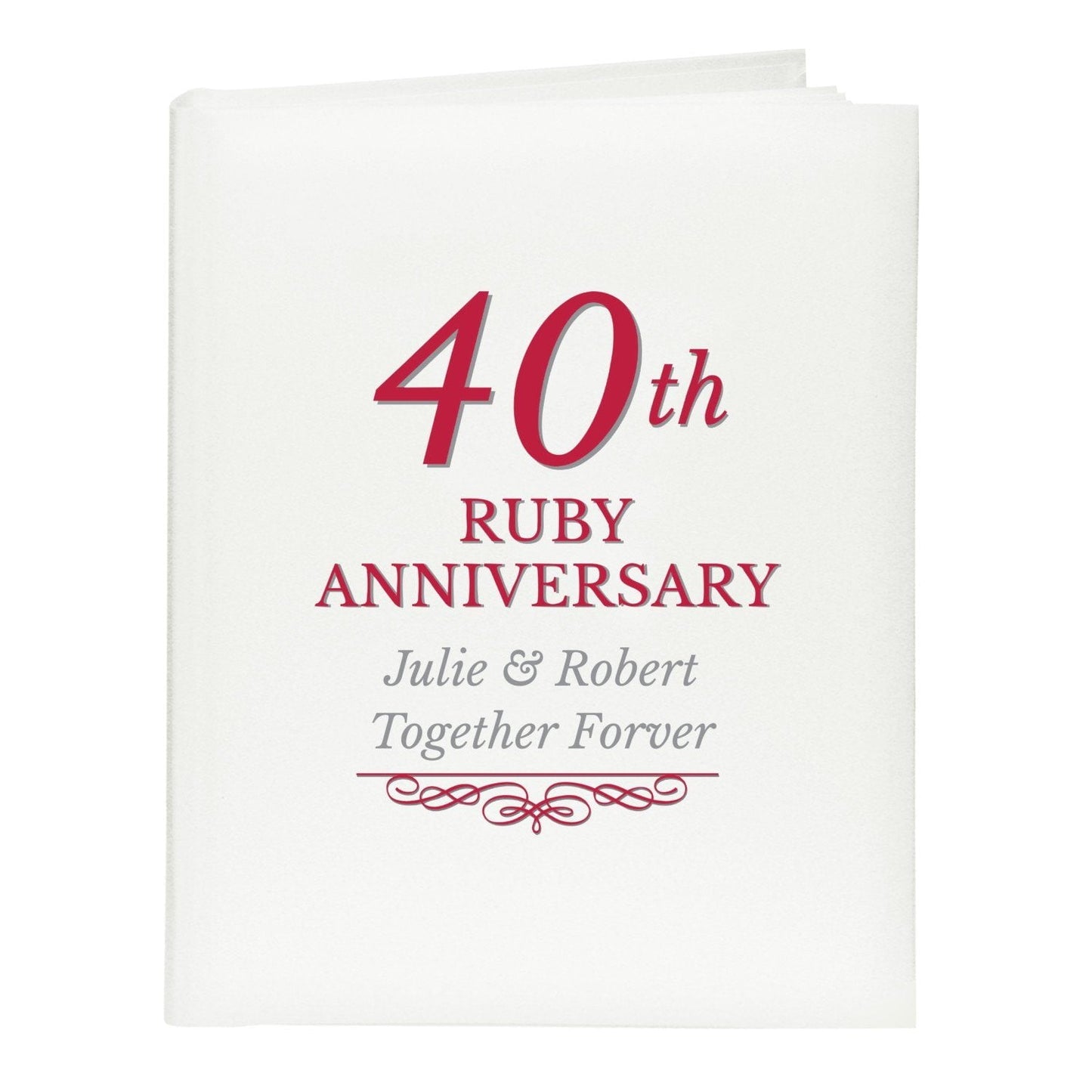 Personalised 40th Ruby Anniversary Traditional Photo Album: 3 - Photo Albums By Gift Moments
