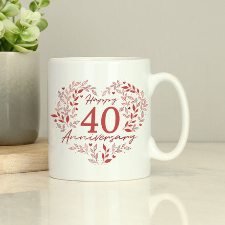 Personalised 40th Ruby Wedding Anniversary Mug: 2 - Mugs By Gift Moments