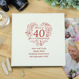 Personalised 40th Ruby Wedding Anniversary Photo Album: 4 Photo Albums By Gift Moments