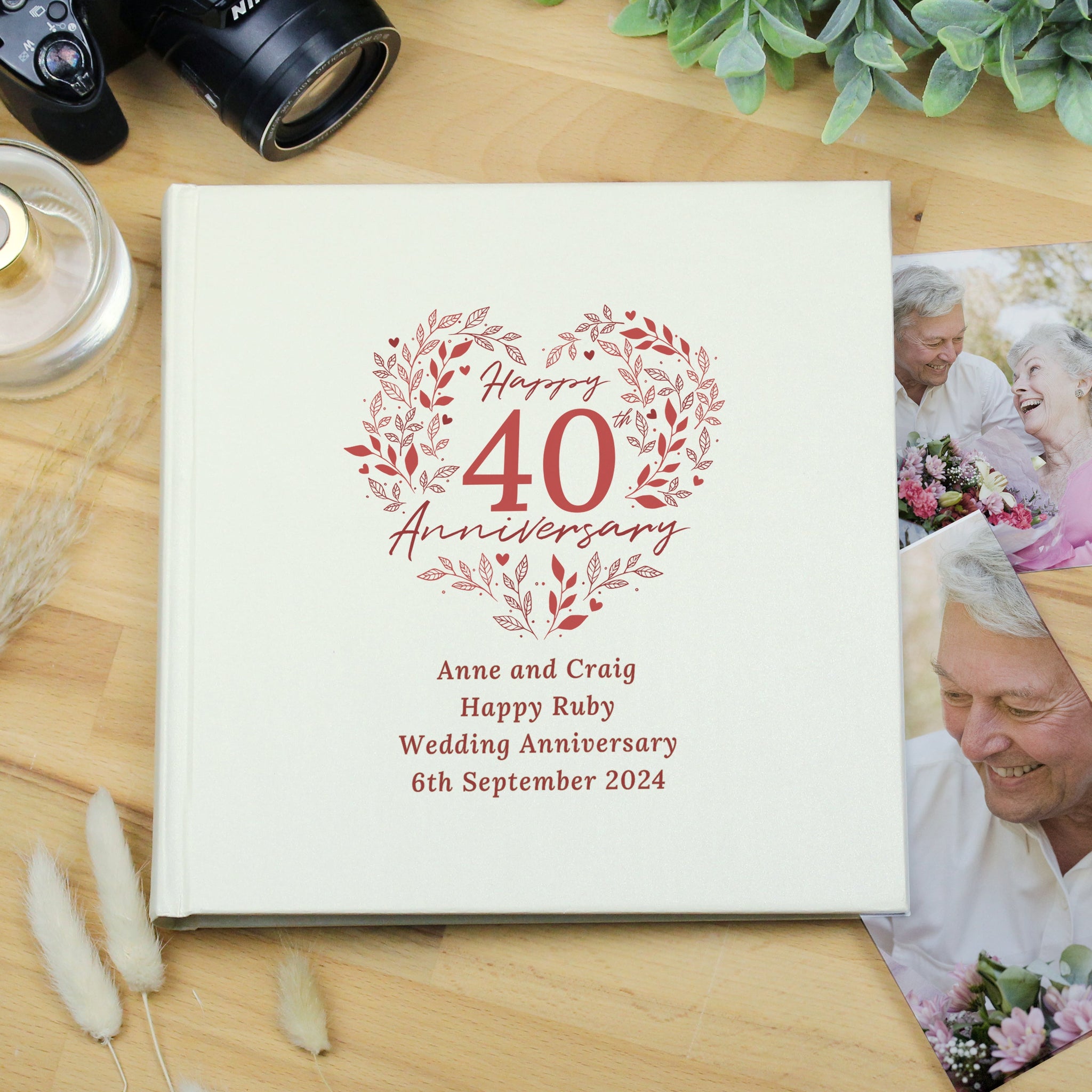 Personalised 40th Ruby Wedding Anniversary Photo Album: 4 - Photo Albums By Gift Moments