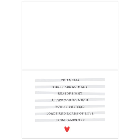 Personalised 5 Reasons Why Card: 3 - Greeting Cards By Gift Moments