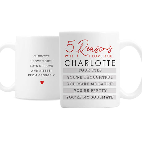 Personalised 5 Reasons Why Mug: 3 - Mugs By Gift Moments