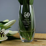 Personalised 50 Years Bullet Vase: 1 - Vases By Gift Moments