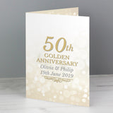 Personalised 50th Golden Anniversary Card: 1 - Greeting Cards By Gift Moments