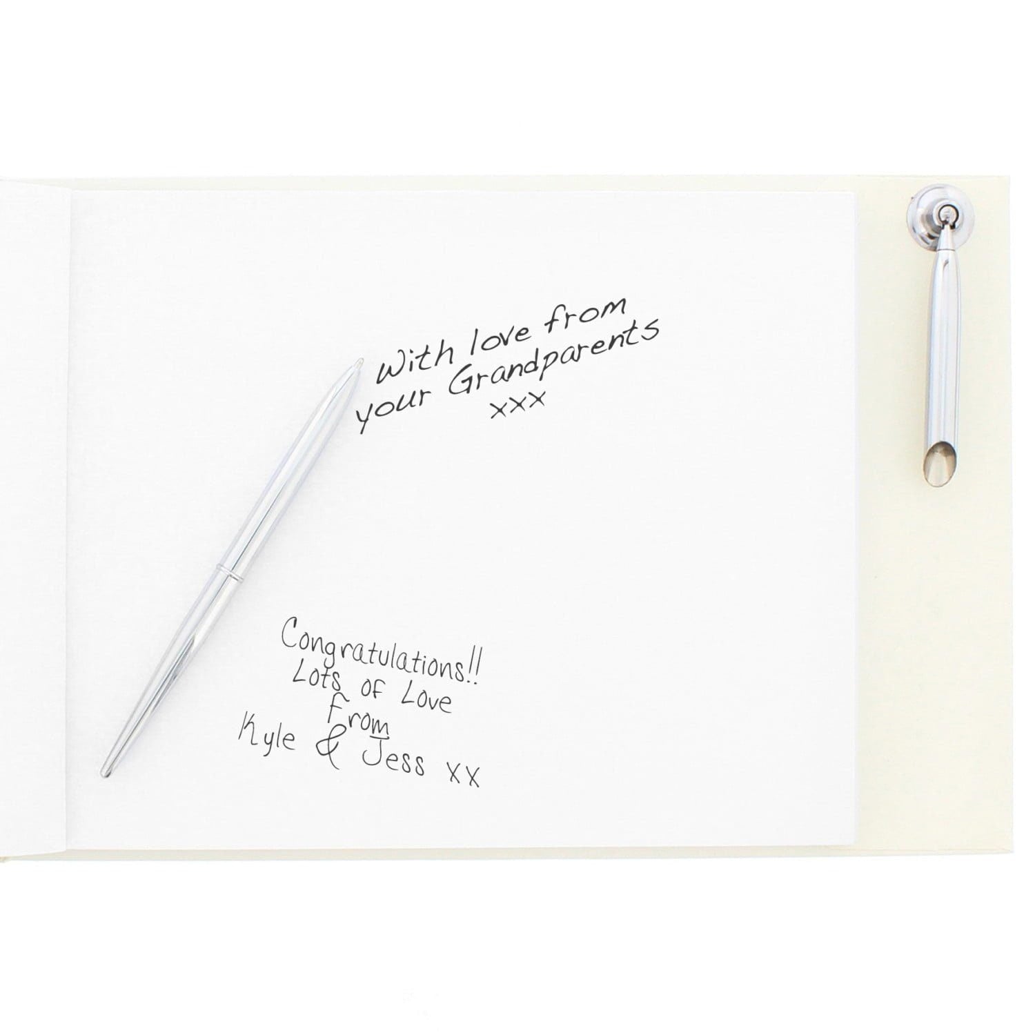 Personalised 50th Golden Anniversary Hardback Guest Book & Pen: 3 - Guest Books By Gift Moments