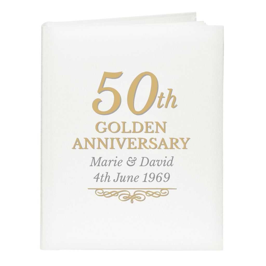 Personalised 50th Golden Anniversary Traditional Photo Album - Shop Photo Albums At Gift Moments - 3