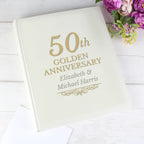 Personalised 50th Golden Anniversary Traditional Photo Album - Shop Photo Albums At Gift Moments - 1