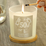 Personalised 50th Golden Wedding Anniversary Candle Jar: 1 Candles By Gift Moments