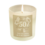 Personalised 50th Golden Wedding Anniversary Candle Jar: 5 Candles By Gift Moments