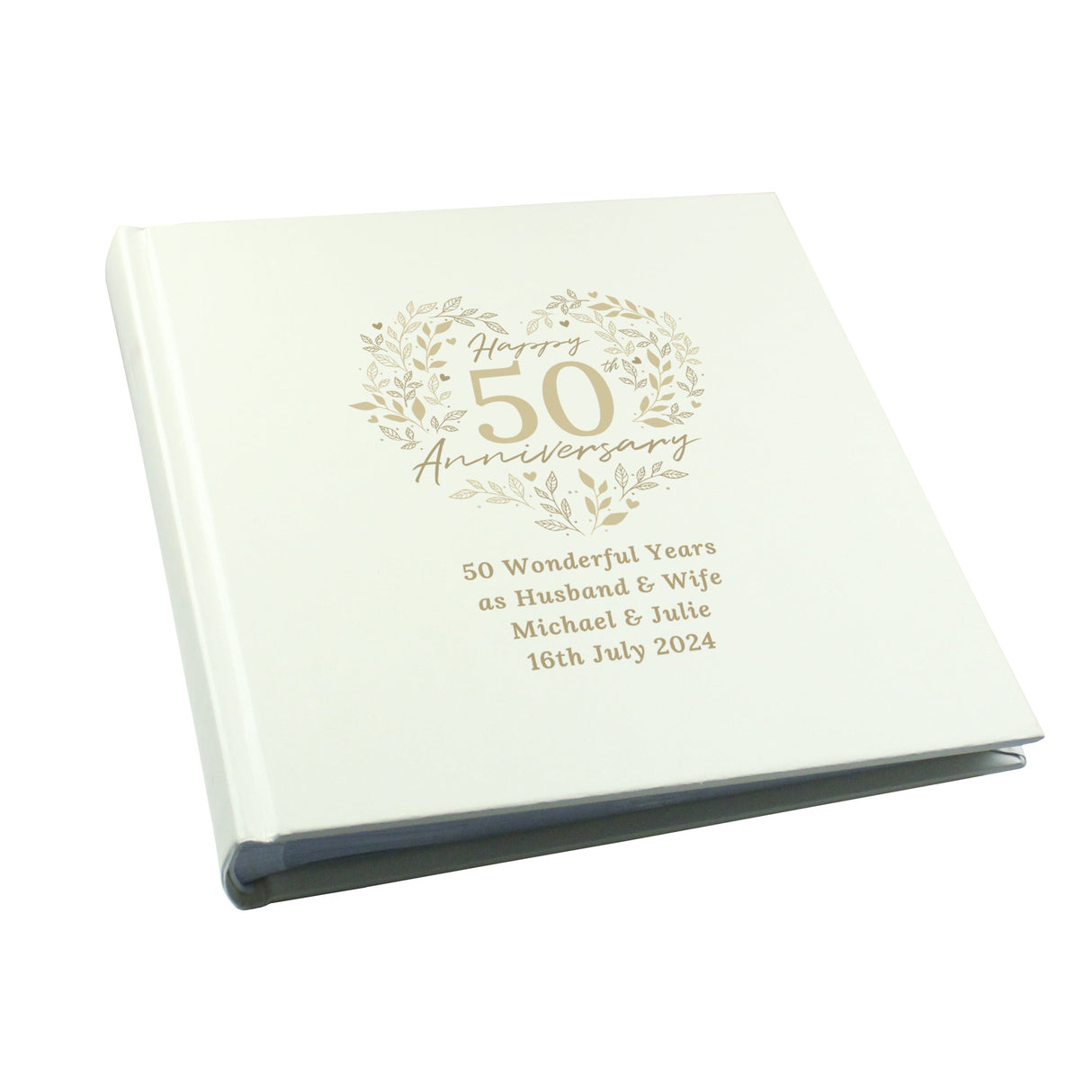 Personalised 50th Golden Wedding Anniversary photograph album 6x4 4x6 pictures: 5 - Photo Albums By Gift Moments