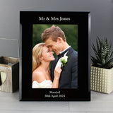 Personalised 5x7 Black Glass Photo Frame: 3 - Photo Frames By Gift Moments