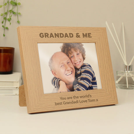 Personalised 5x7 Grandad & Me Photo Frame: 2 - Photo Frames By Gift Moments