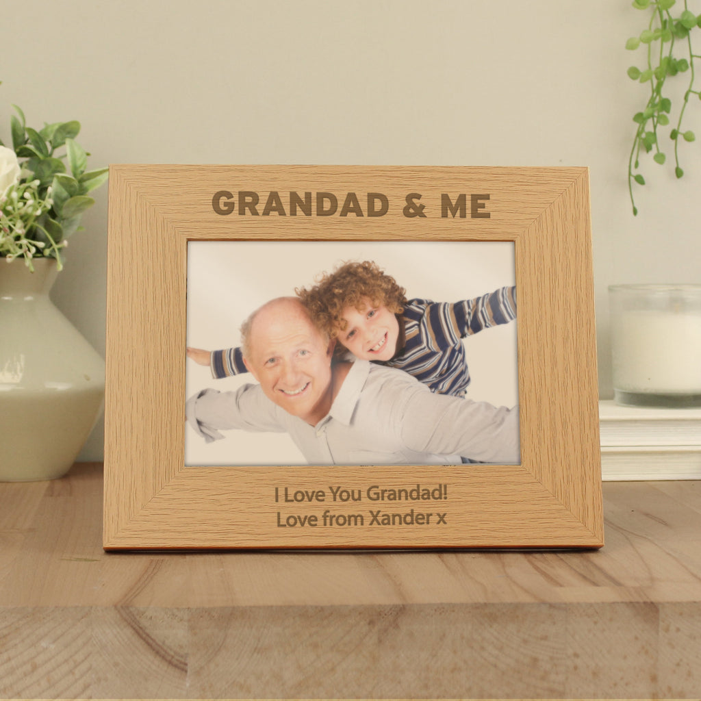 Personalised 5x7 Grandad & Me Photo Frame - Shop Photo Frames At Gift Moments - 1