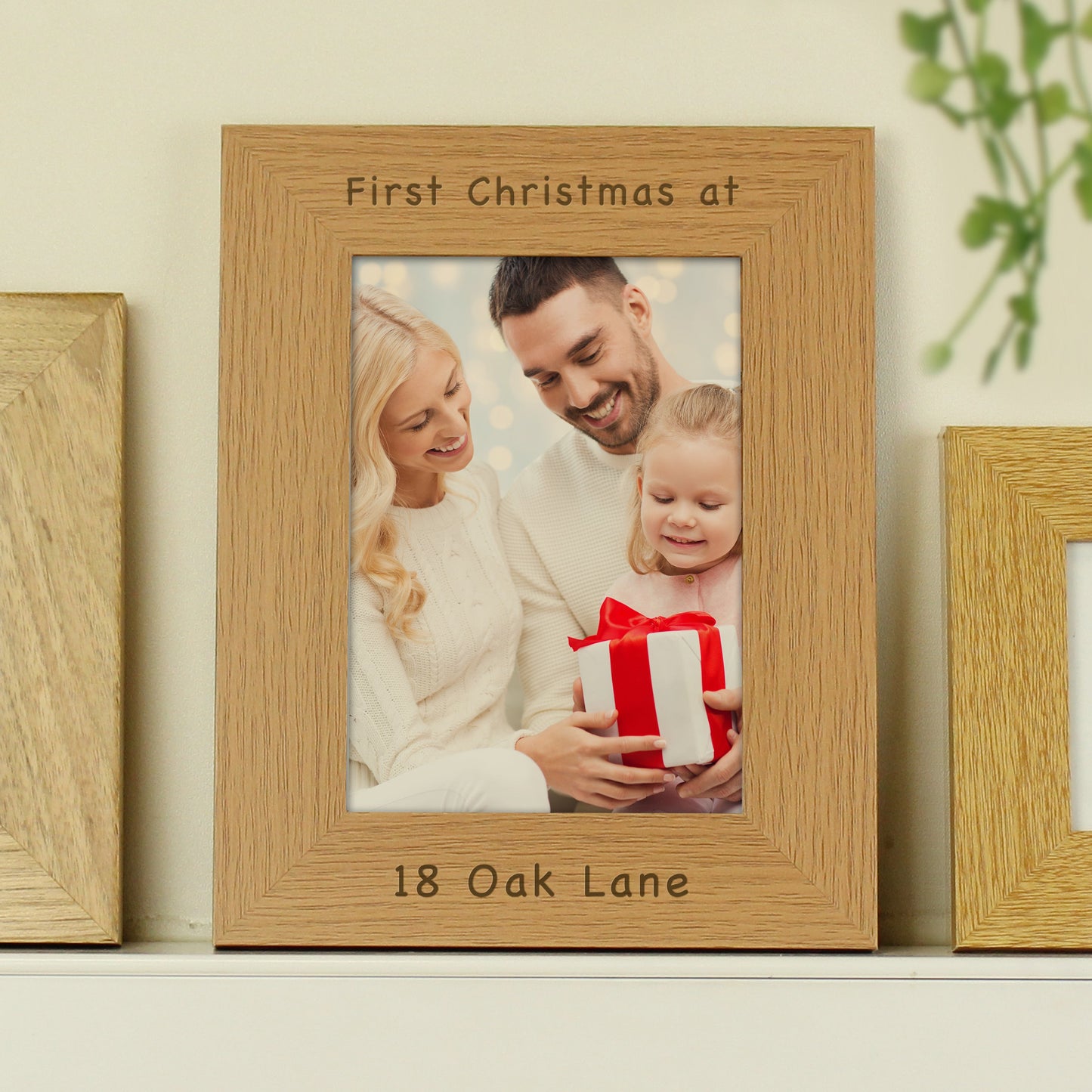 Personalised 5x7 Oak Finish Photo Frame: 3 - Photo Frames By Gift Moments