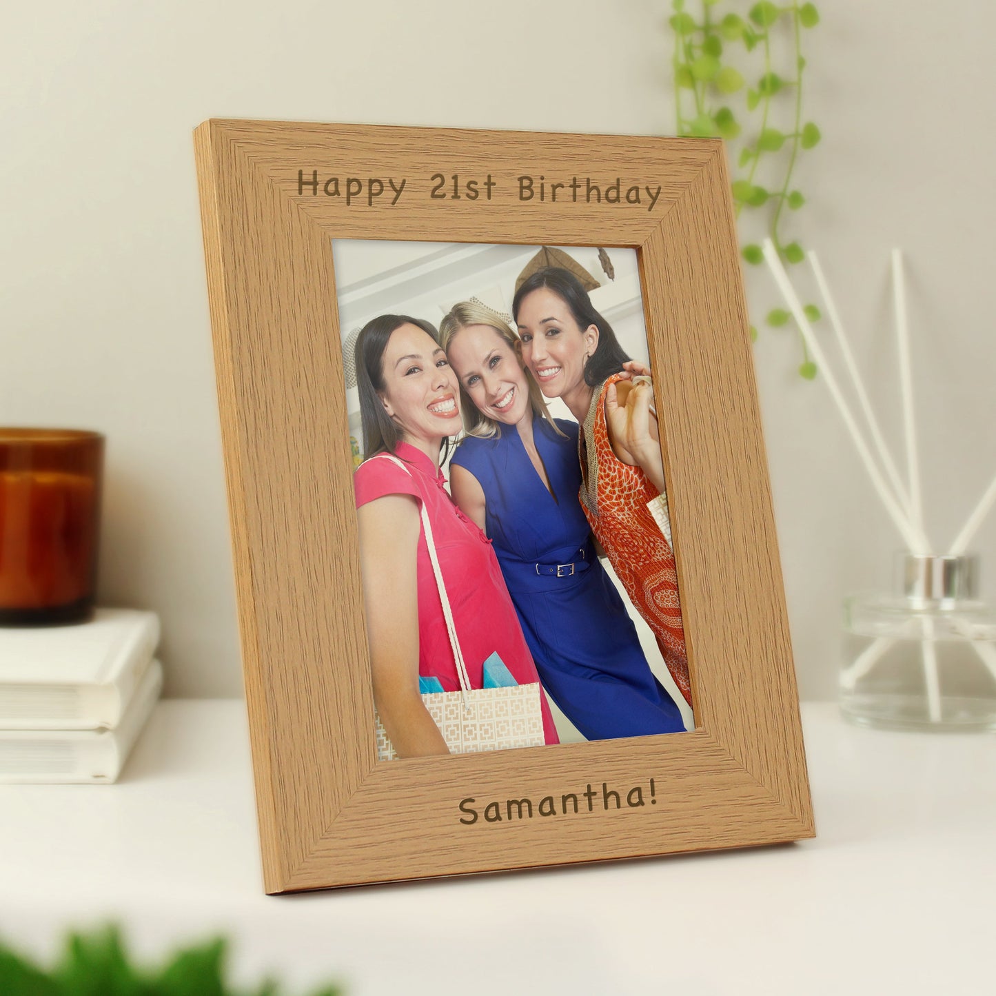 Personalised 5x7 Oak Finish Photo Frame: 1 - Photo Frames By Gift Moments