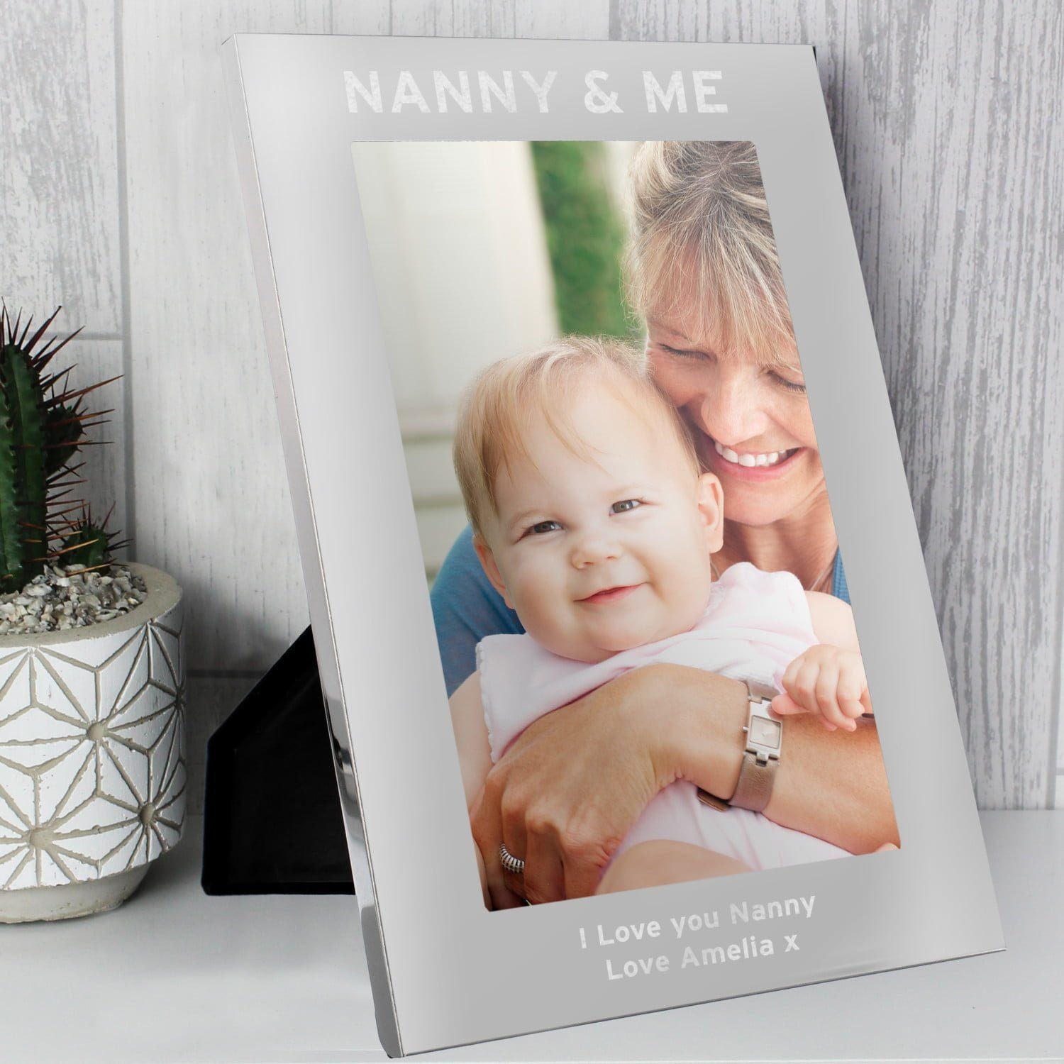 Personalised & Me 5x7 Silver Photo Frame: 3 - Photo Frames By Gift Moments